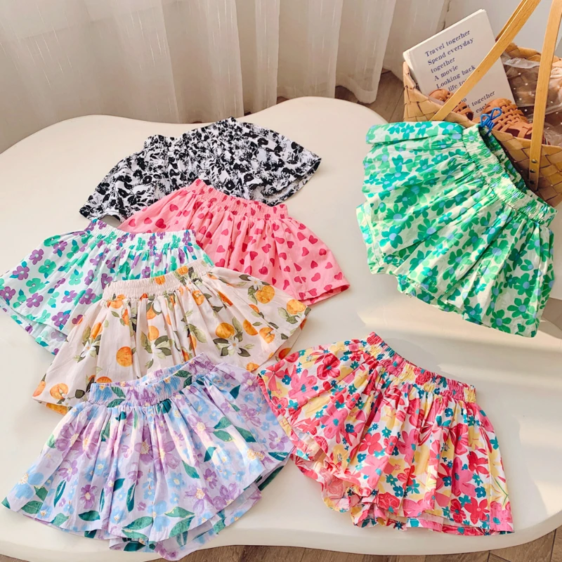 

New 2023 Cotton Children's Summer Shorts Princess Shorts Girls Fashion Girls Shorts Children's Shorts Flower Girls