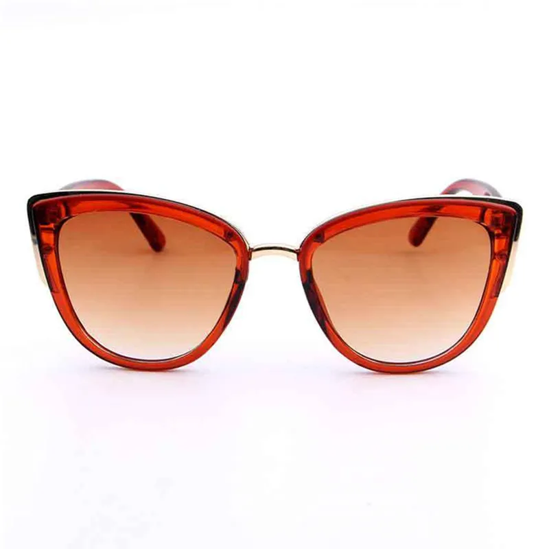 New Cat Eye Sunglasses Women Retro Designer Round Gradient Oversized Glasses