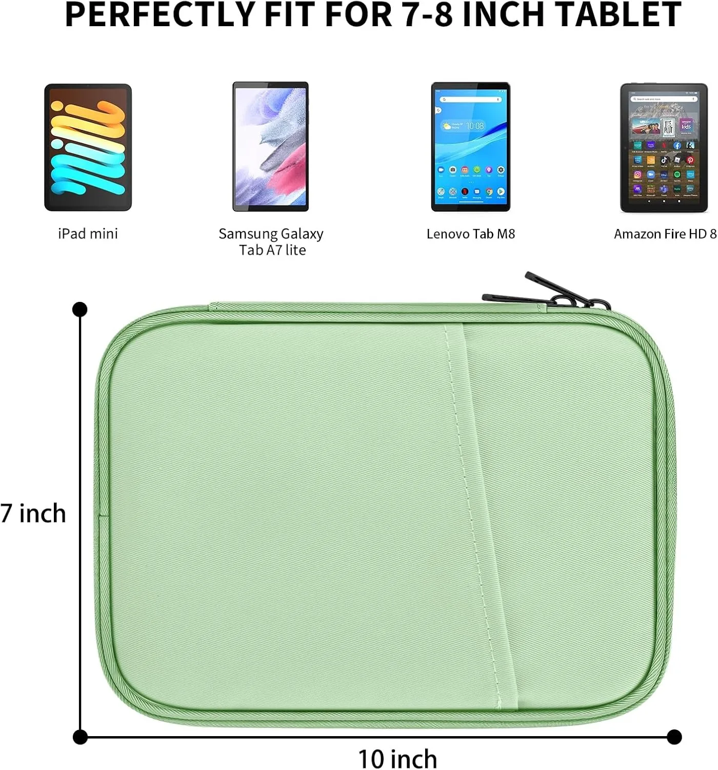 Shockproof Soft Tablet Sleeve with Dual-Way Zippers