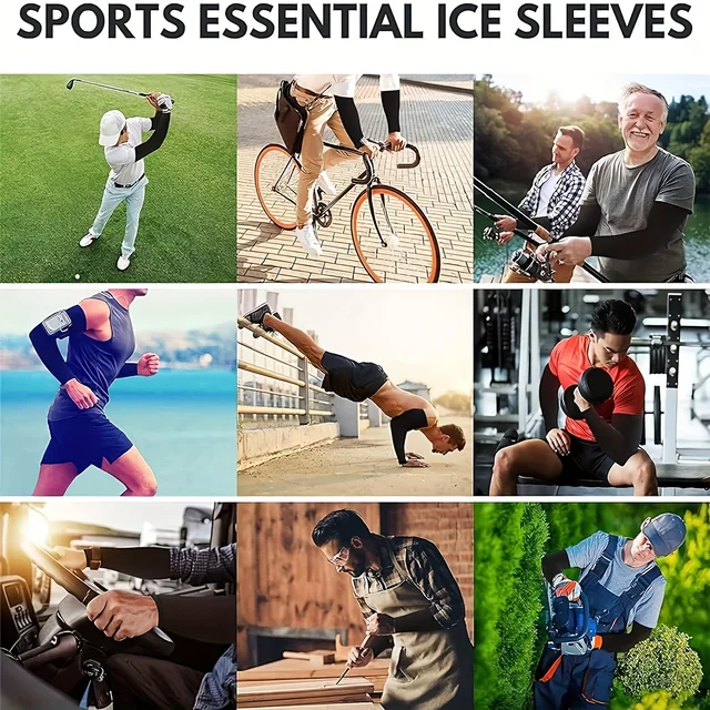 3 Pairs Unisex Sun Protection Arm Sleeves Breathable Cooling Arm Covers For Outdoor Activities Cycling Running Mountaineering 6