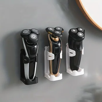 Porta rasoio Gancio portaoggetti Porta spazzolino elettronico Accessori da bagno a parete Mensola per rasoio Porta rasoio senza punzonatura 1