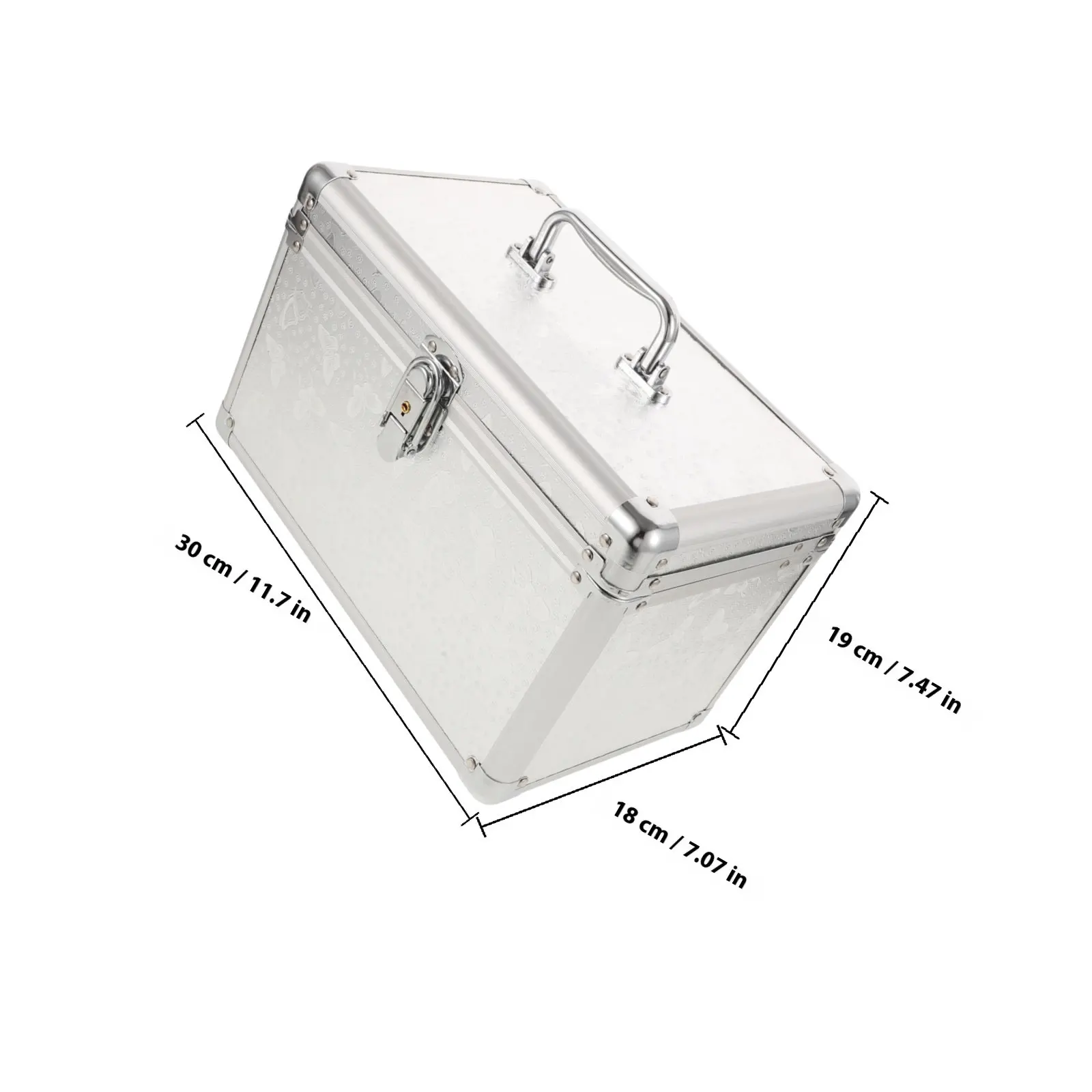 다기능 휴대용 도구 상자 소용량 알루미늄 합금 도구 상자 경량 운반 케이스 인체공학적 손잡이