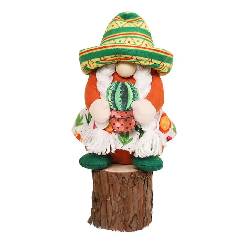 

Mexican Gnomes Plush Mexican Gnome Decor Handmade Scandinavian Folklore Sombrero Household Ornaments Home Kitchen Tiered Tray