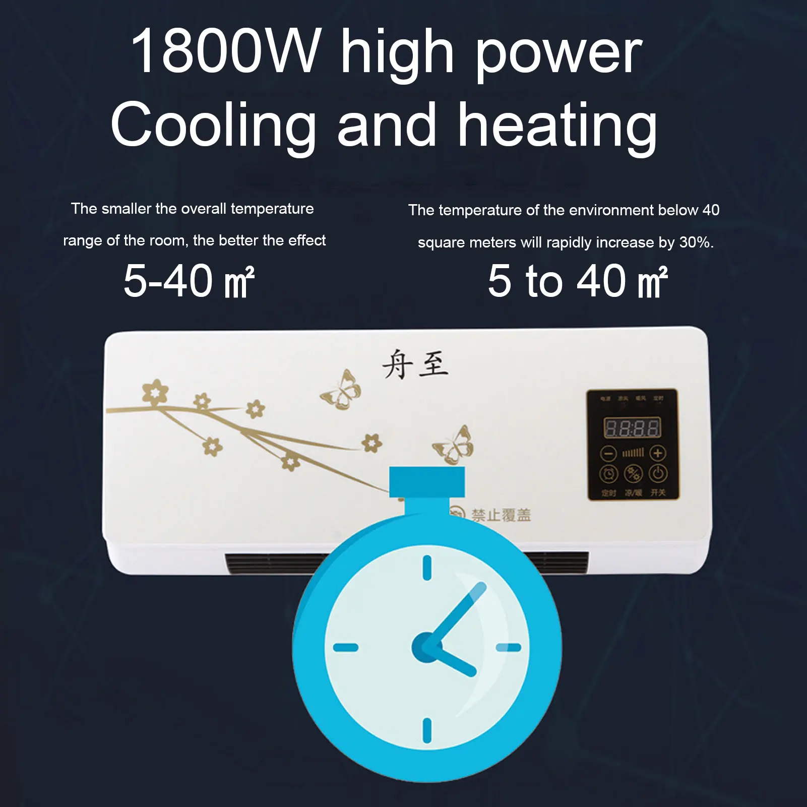 Wall Mounted Air Conditioner Cooling Heating Low Noise Mini Portable Air Conditioners Wide Coverage for Bedroom Office air conditioning fan