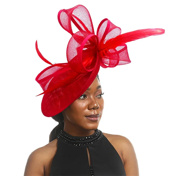 Abaodam Fascinator Chapeau Femme Avec Voile Maille Bandeau