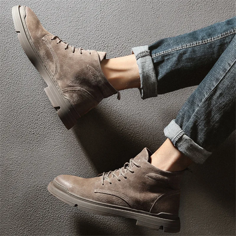 

Brand Men Winter Snow Boots Waterproof Leather Sneakers Men's Boots Outdoor Male Ankle Boots Shoes Platform Boots Shoes for Men