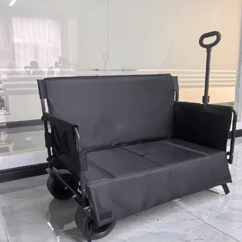 Carrello da campeggio seduto da viaggio all'aperto Escursionismo Comodo rilassante Carrello caricabile di grande capacità Strumenti multipli trasportati all'aperto