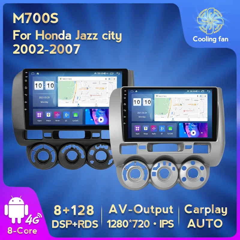 M700s 8+128g Ips For Honda Jazz City 2002 2003 20042007 Car Radio