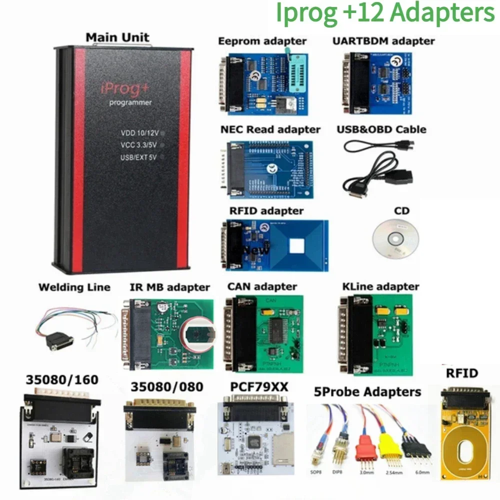 Новый V87 IPROG Pro Полный комплект ECU Key поддержка Eeprom IMMO Carprog/Full/Digiprog 3 с высококачественной подушкой безопасности сброс Iprog6/9/11/12