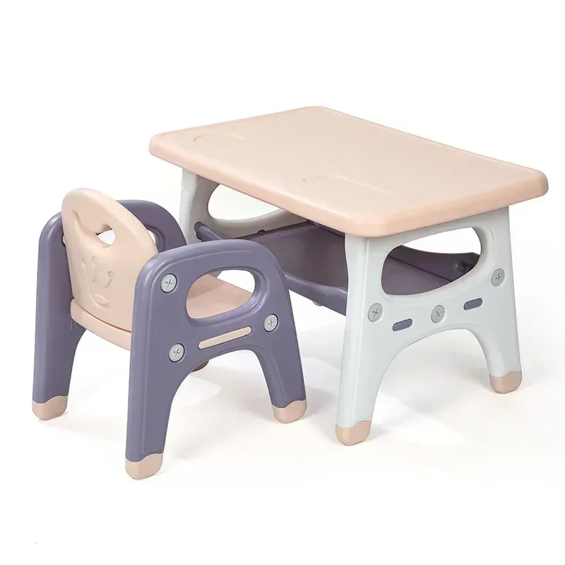 Hooki Children's Tables and Chairs Combination Set Household Kindergarten Writing Square Table and Chair Combination Baby Learni