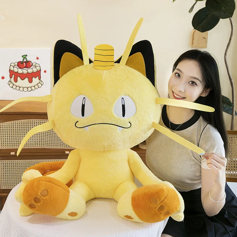 35/70cm Meowth Pokemon Plush Toys Large Anime Doll Cute Pillow