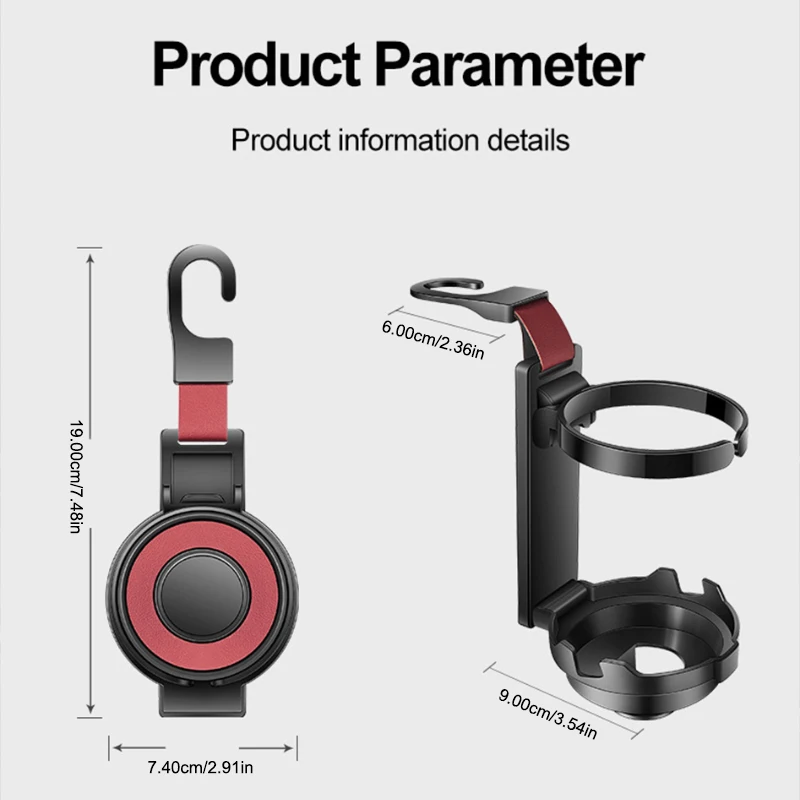 Baby Cup Holder Interior Car Seat Back Cup Bracket For Rear Seat Kids Watching Movie Drink Holder Hanging Hooks for Toys Snacks