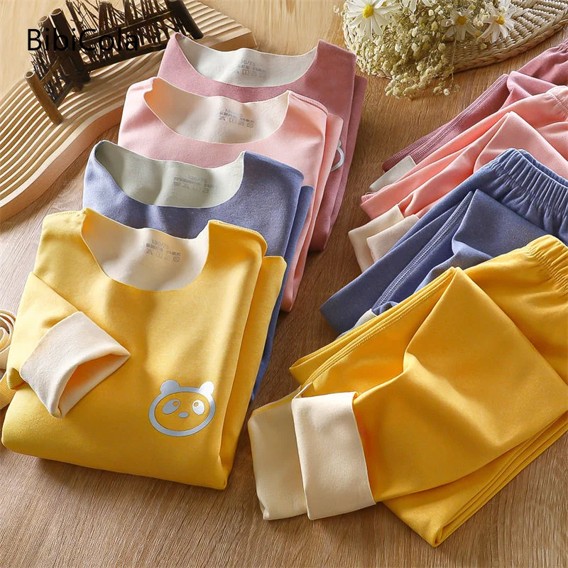 

Autumn and Winter 2022 Childrens Underwear Set Autumn Clothes and Pants Boys and Girls Home Warming Clothing Sets 3-10 Years Old