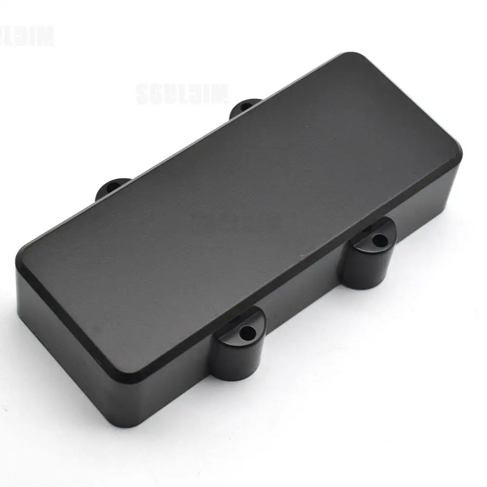 4 5 String Sealed Electric Bass Pickup Cover Solid ABS Pickup Cover 96/113.9mm Black/White/Yellow 2pcs