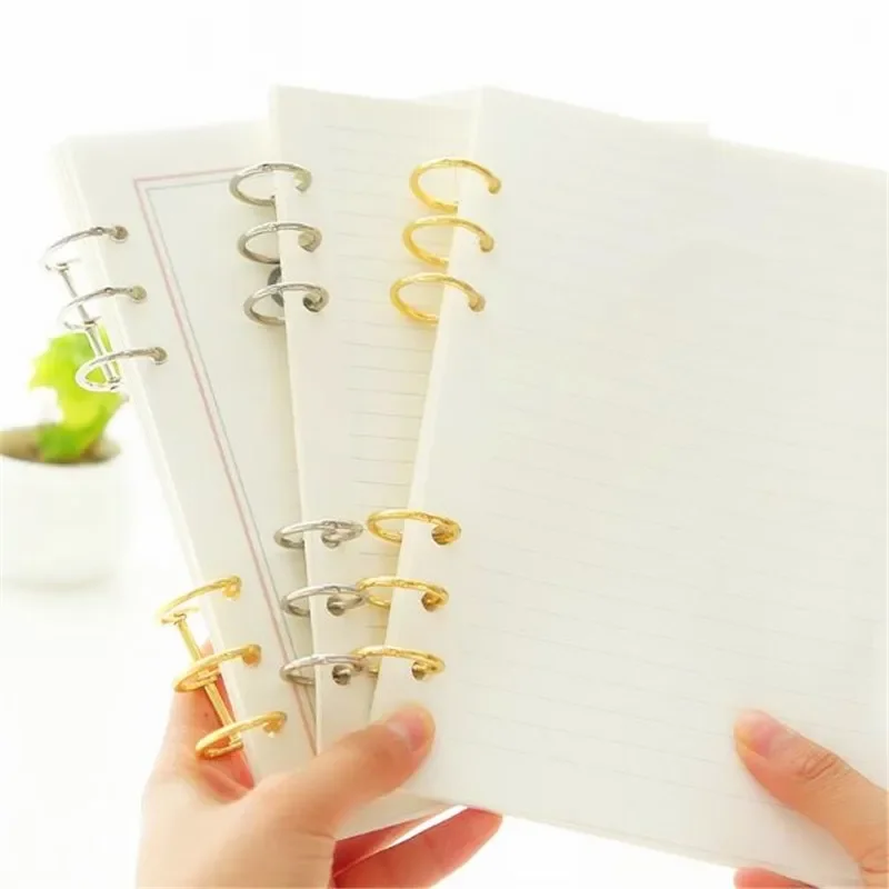 Metal Loose Leaf Book Binder 3 Rings Clips Metal Ring Binder 2pcs For Notebook Album Scrapbook Calendar Circle Stationery Office