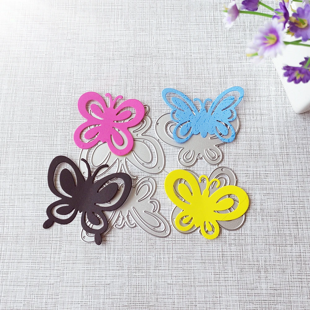 

New 4 butterflies cutting dies scrapbook decoration embossed photo album decoration card making DIY crafts