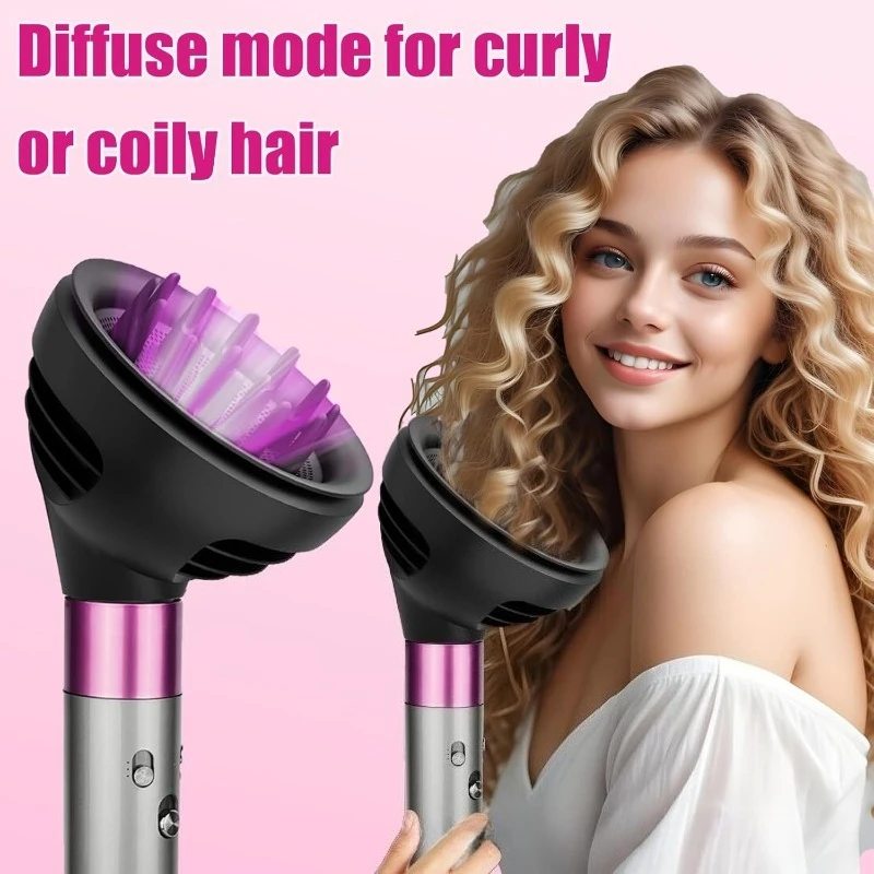 Versatile Wave and Curl Hair Diffuser Attachment with Dual Airflow Modes