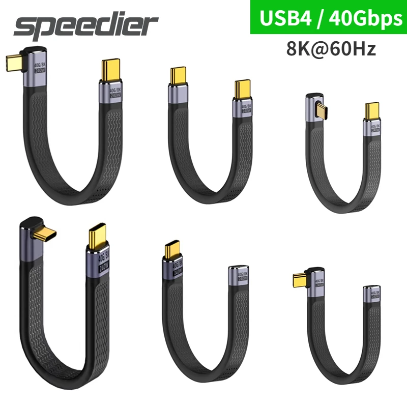 

USB-кабель для передачи данных, 40 Гбит/с, быстрая зарядка 8K @ 60 Гц