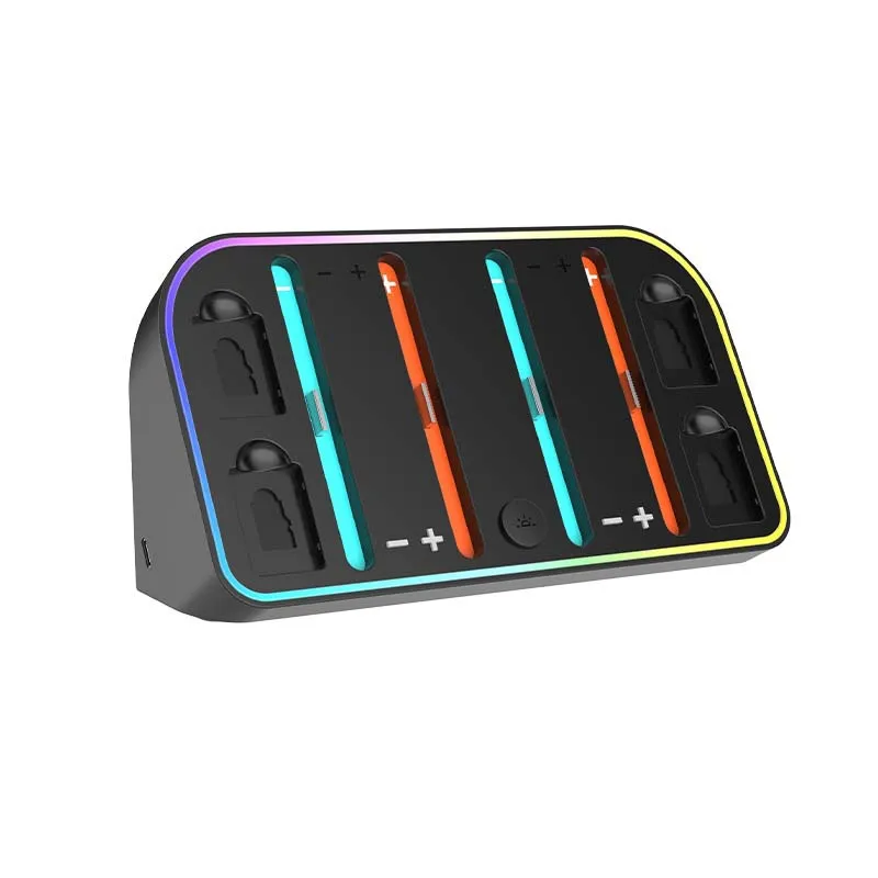 NEW HBS-2807 For Switch2 handle charging base wall mounted charging storage bracket Dock Station with colorful RGB lights
