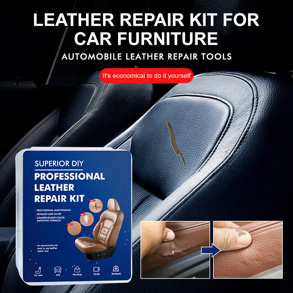 paint cleaner for car Leather Repair Kit Car Care Tools Kit Scratch Remover Leather Restorer for Car Seats Sofa Furniture Couch Refurbish For Home Car meguiars car wax