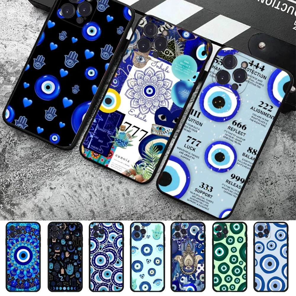 

Evil Eye Phone Case for iPhone 15 8 7 6 6S Plus X SE 2020 XR XS 14 11 12 13 Mini Pro Max Mobile Case