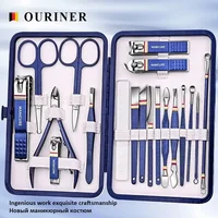 11-13pcs/set Nail Cutter Set Stainless Steel Nail Clippers Set With Folding Bag Manicure Kits Scissors Makeup Beauty Tool 2