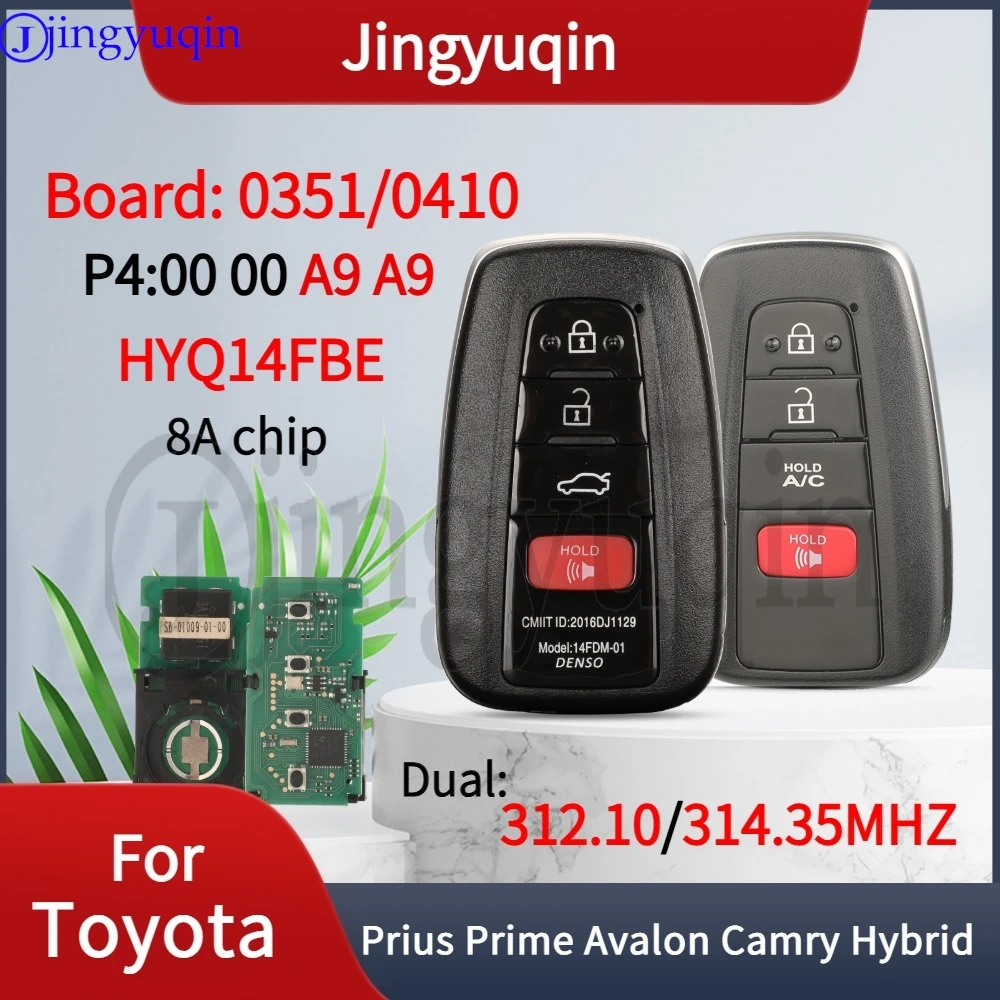 Corolla Keyless Entry Remote KeylessOption Key Fob Replacement For 2008-2012 Toyota Avalon & Corolla - 4-Button GQ4-29T 4-button Key Fob