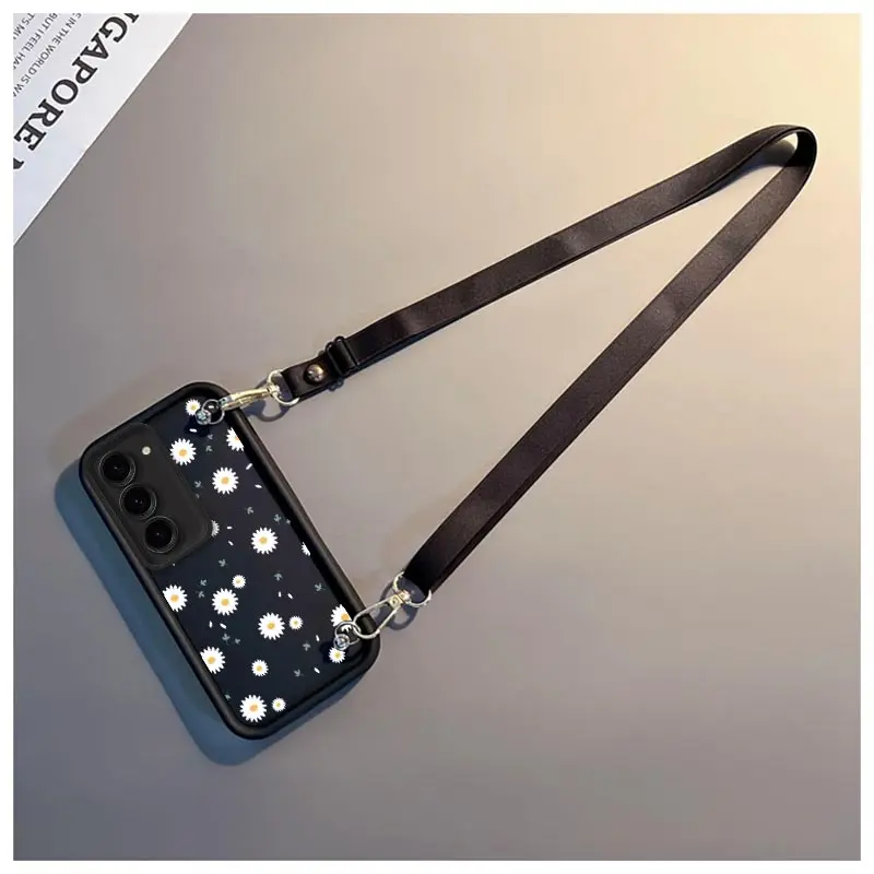 White Flower Lanyard Phone Case - New Sky Eye Design