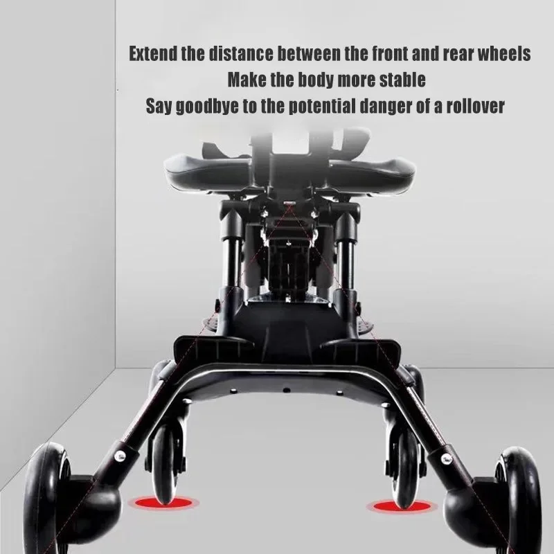 Foldable Baby Stroller Lightweight Infant Stroller with 360&deg; Universal Wheel Soft Wide Seat Height Adjustable Halloween Gifts baby stroller