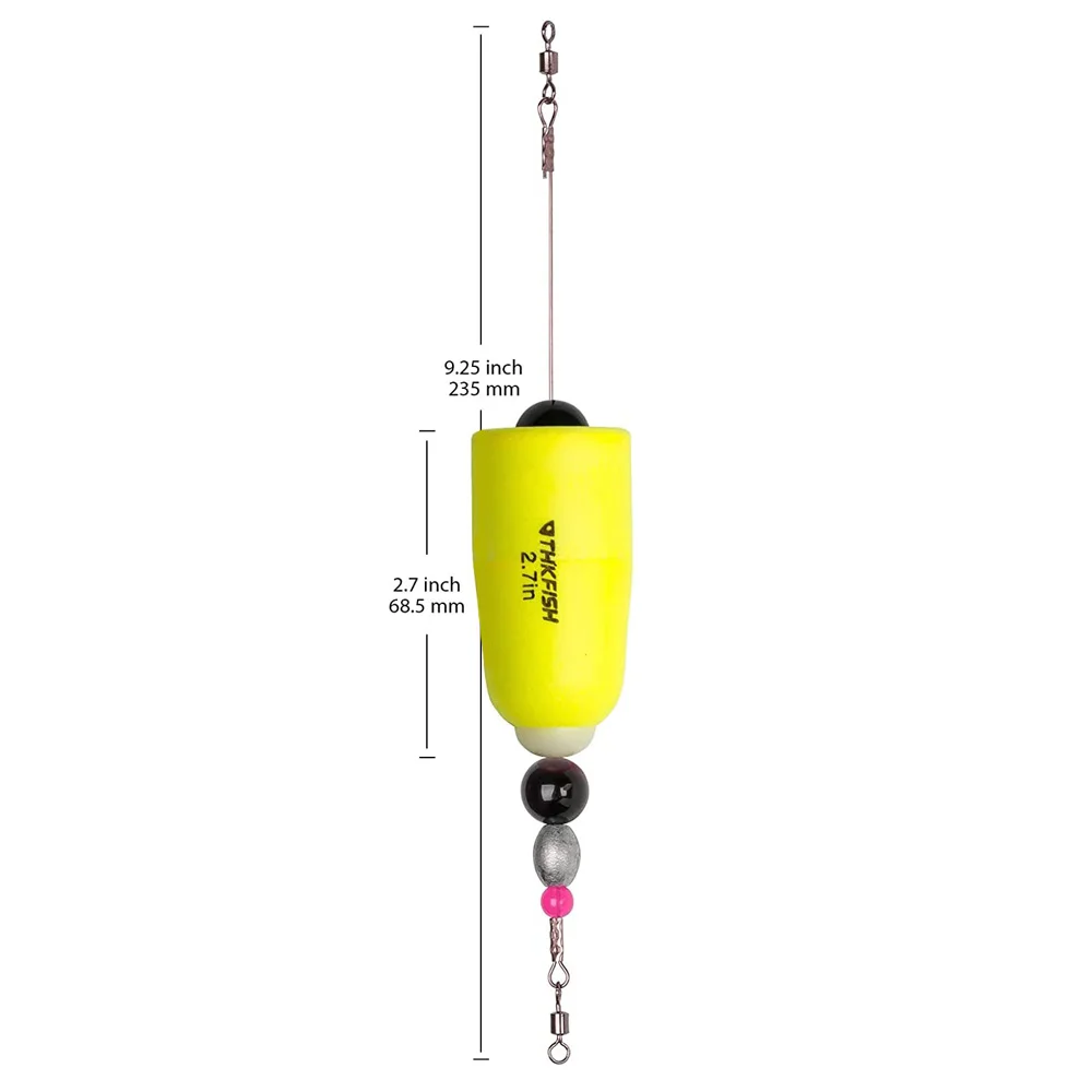 THKFISH 4PCS Fishing Floats Bobbers for Fishing Popping Cork Float Rig  Weighted Popping Floats Saltwater Weighted Floats YELLOWWIRE-3-4PCS :  : Sports & Outdoors