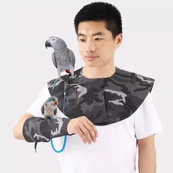 Parrot Anti-Scratch Shoulder Protector, Arm Guard and Washable Parrot Flight Suit Clothes Set Bird Poop Shoulder Protector Cocka 1