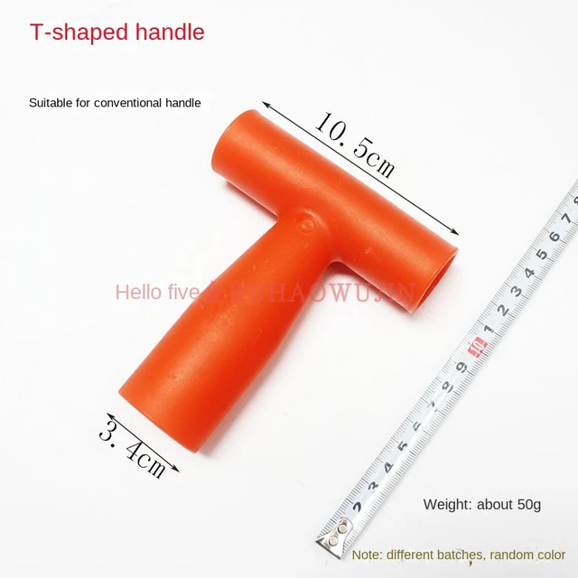 Poignée de Pelle à Neige, Diamètre Intérieur D-Grip 32 Mm pour Remplacement  de Poignée de Pelle en Plastique de Jardin (Orange)