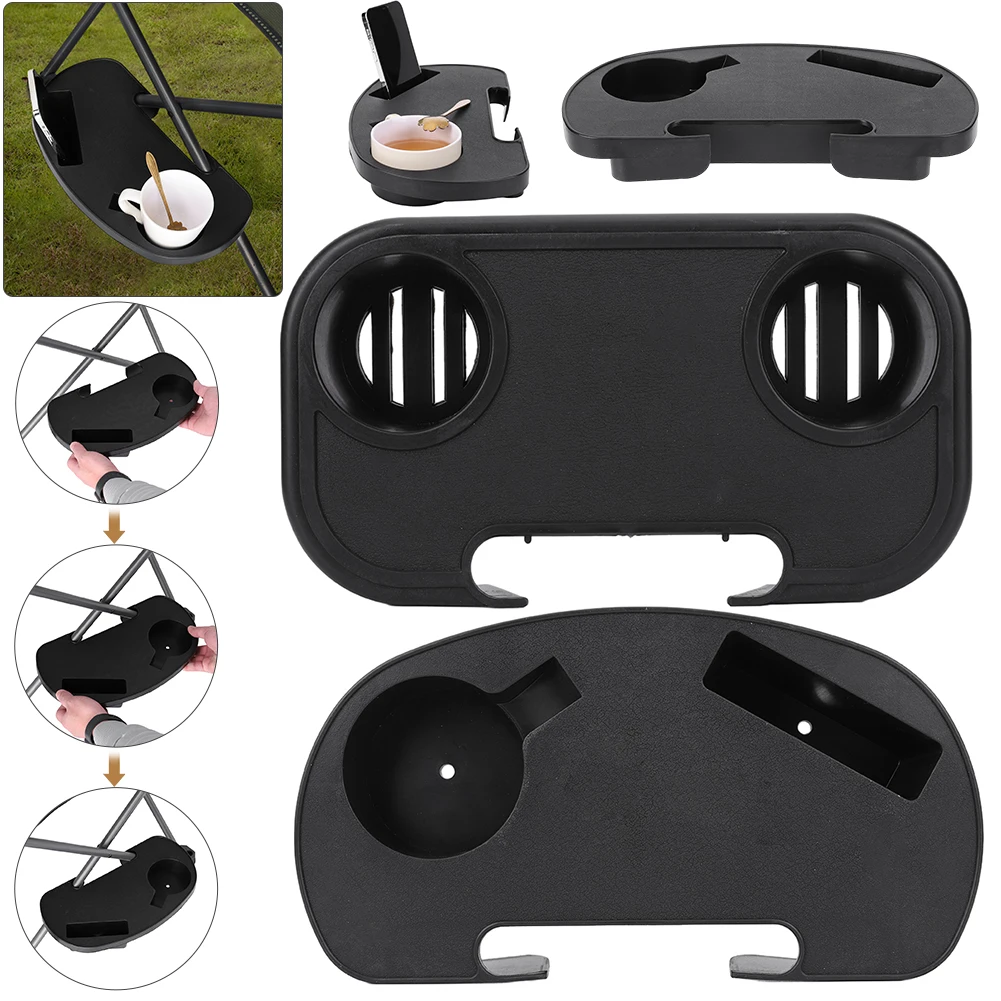 Tablette latérale universelle pour fauteuil de pêche avec emplacement téléphone et rangements
