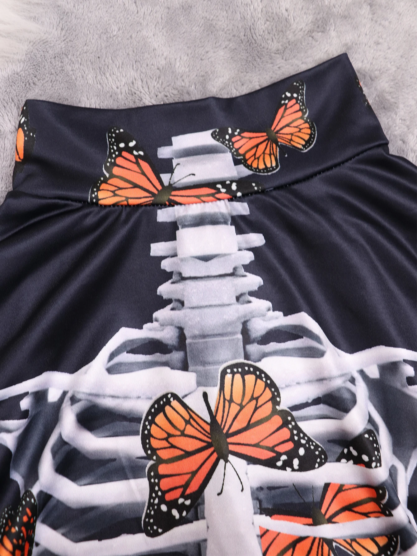 Halloween Cosplay Fashion Parent-child Clothing Jumpsuit Butterfly Print Skeleton Women Girl Sexy Tracksuit Zentai Jumpsuits