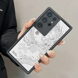 Funda de teléfono de lujo con tótem de dragón exquisito