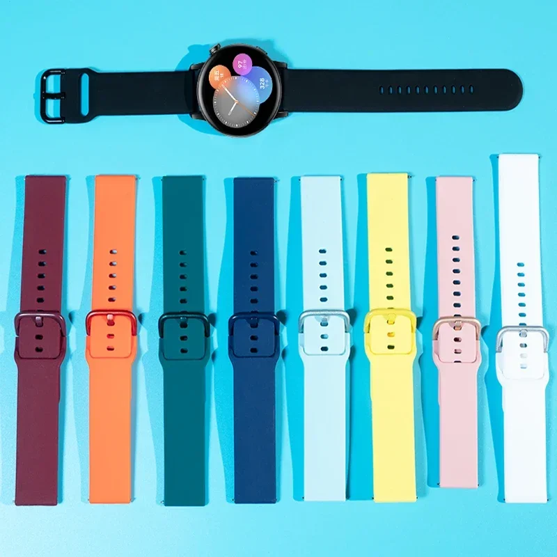 Sport Silicone Strap for Smart Watches - 20/22mm Wristband Bracelet