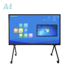 

China brand factory 110inch tempered glass android 8.0 anti glare 4k infrared 20 point touch screen smart interactive whiteboard