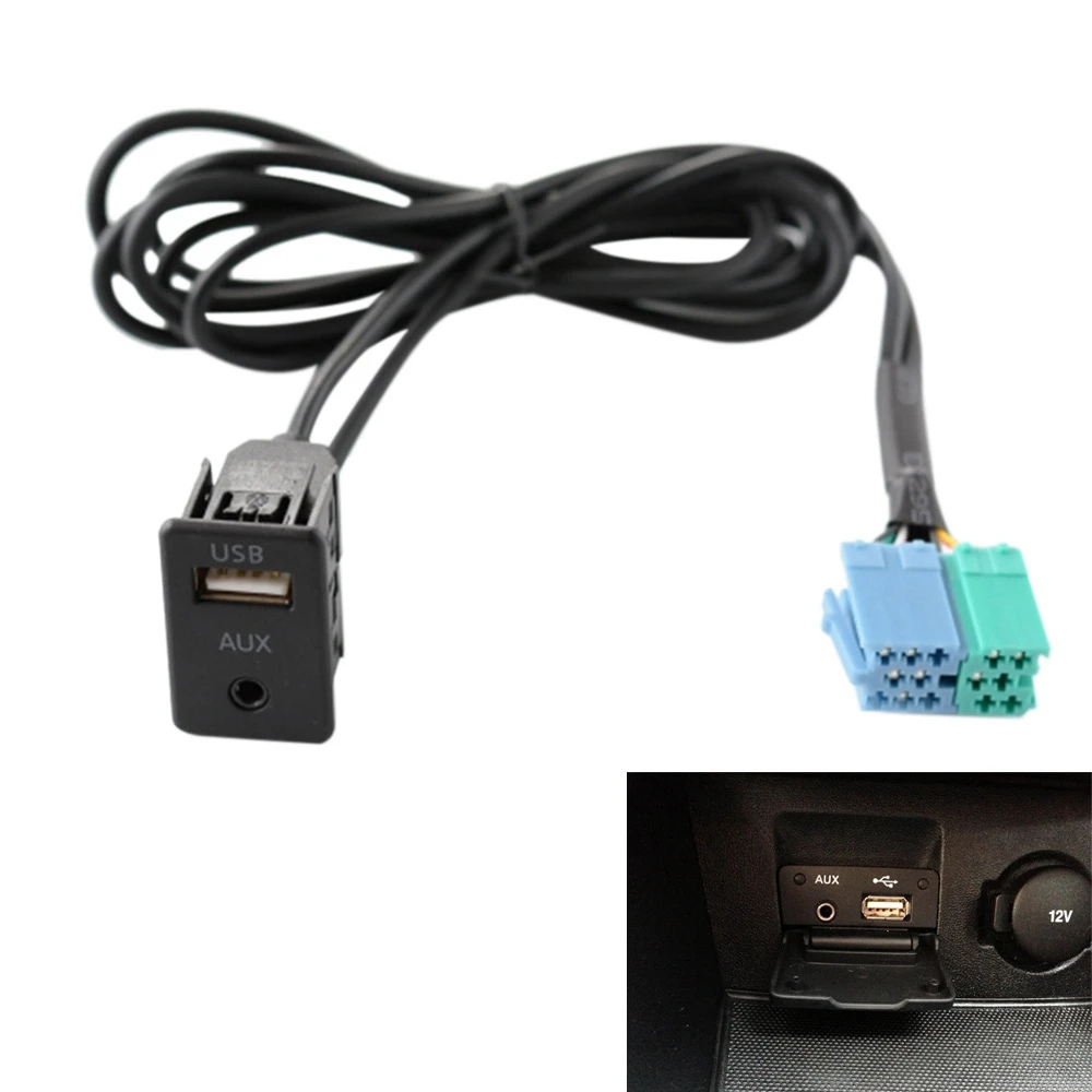 Radio Extension AUX USB Port Adapter Cable Wiring Assy power adapter type c power adapter
