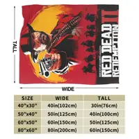 Red Dead Redemption 2 couverture chaude et douce pour étudiants, literie en peluche, motif canapé, chaise, couvre-lit en flanelle 6