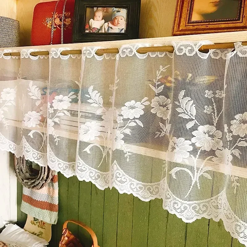 

Embroidery Lace Half-Length Curtain for Coffee Room Curtains
