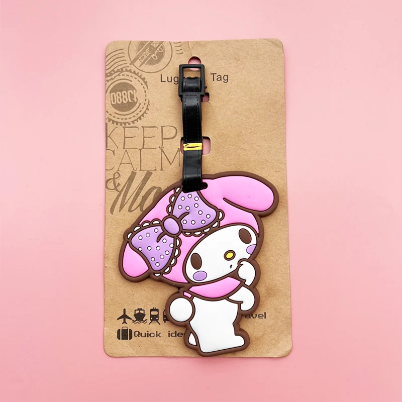 Hello Kitty Luggage Label Cute My Melody Luggage Tag Cartoon Suitcase ID Address Holder Baggage Boarding Portable images - 6