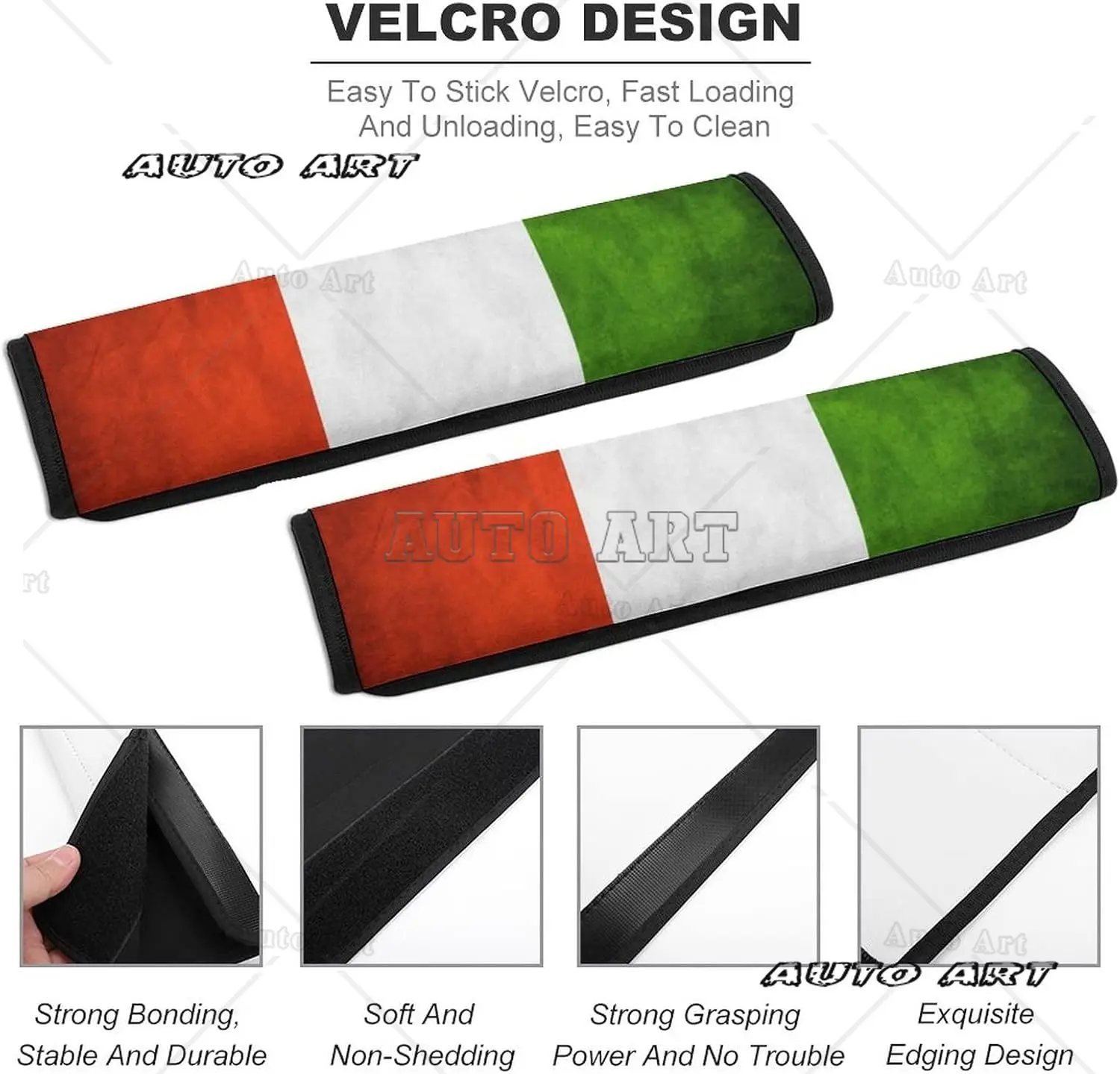Car Seat Belts Pads Italian Flag Universal Car Seat Belt Shoulder Pads Strap Covers for Adults Belt Cushions