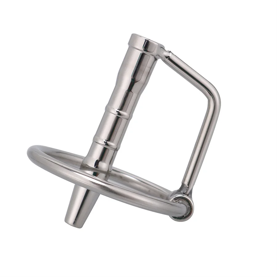 Hollow Stainless Steel Penis Plug With Glans Rings Urethral Catheter Sounding Dilators Metal Insertion Rods Sex Toy For Men urethral dilator silicone urethral dilator