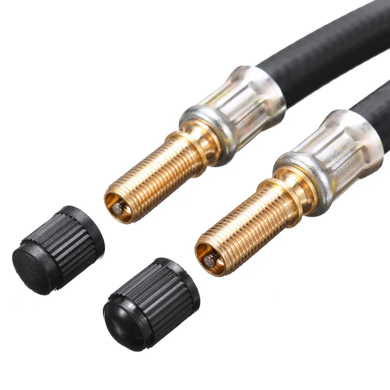 Valve Adapter Flexible Rubber Tyre Valve Extension 210mm-Twin Wheel Lorry Van Bus Adapter Car Bike Accessories 1/4Pcs