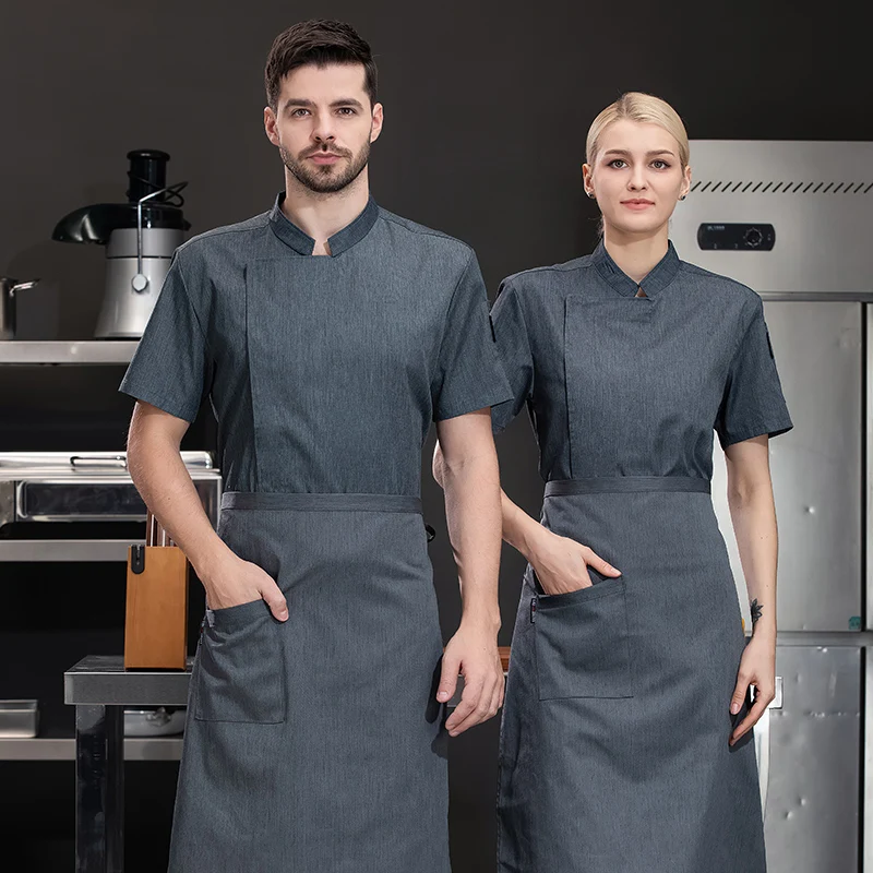 Chef Uniform For Men Food Service Kitchen Jacket Woman Work Wear Hotel Costume Restaurant Baker Chef Shirts High Quality White