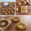 3d Wooden Flower Shape Pastry Mold Christmas Party Cake Biscuits Stamp Embossing Mould Hand Press Baking Cookie Cutter Diy Tools 4