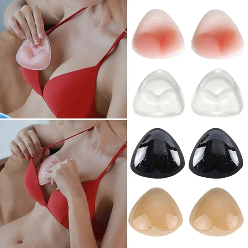 Women Bra Insert Pad Bra Cup Thicker Breast Push Up Silicone Pads Nipple  Cover Stickers Bikini Inserts Undies Intimates - AliExpress