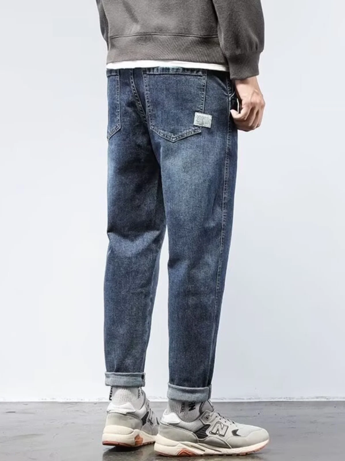 Men's Straight Leg Casual Jeans Spring Autumn Sle 2025 Workwear Trousers Faionable Urban Youth Long Pants Durable