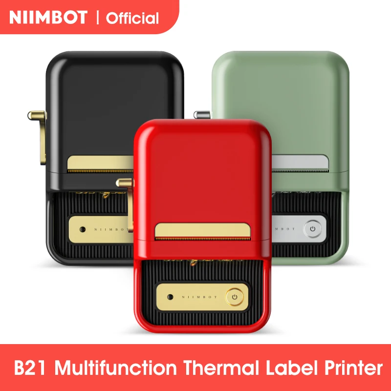 Niimbot B21 Impressora de Etiquetas Portátil sem Fio Bluetooth Label Maker Multifuncional Auto-adesivo Máquina de Etiquetas de Bolso
