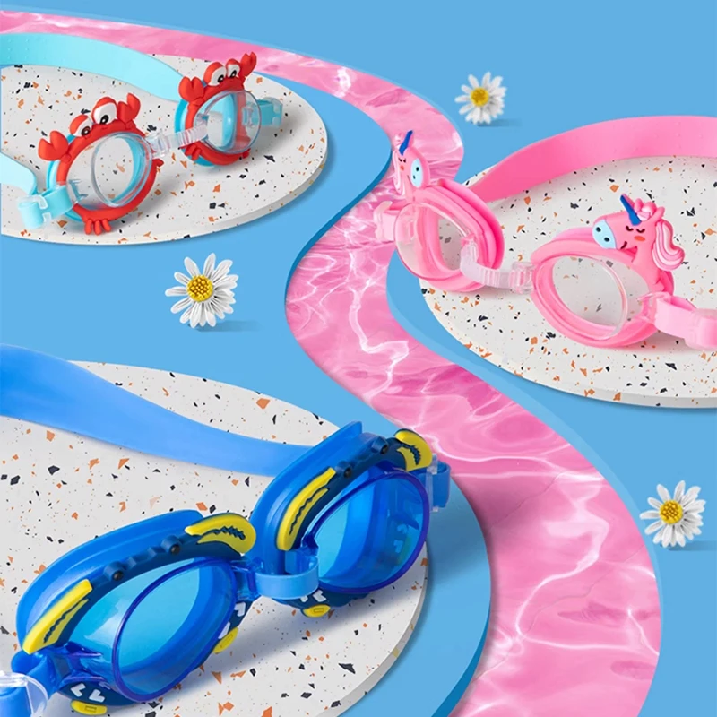 Gafas de natación antiniebla impermeables para niños, lentes de colores profesionales, UV, Gafas de natación